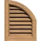 Ekena Millwork Quarter Round Top Right Functional Western Red Cedar Gable Vnt w/Brick Mould Face Frame, 08"W x 20"H GVWQR08X2000SFUWR - alternate 1